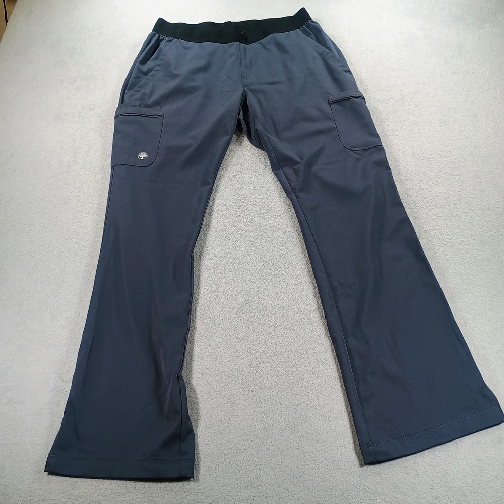 HH Works by Healing Hands Women Scrub Pants Grey M Cargo Pockets